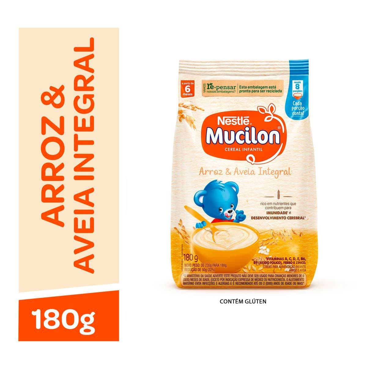 MUCILON CEREAL ARROZ E AVEIA C/180G